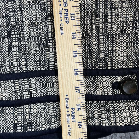 Talbots Jacket Women's 12 Black White Tweed Blazer Preppy Office Classic - Picture 7 of 9